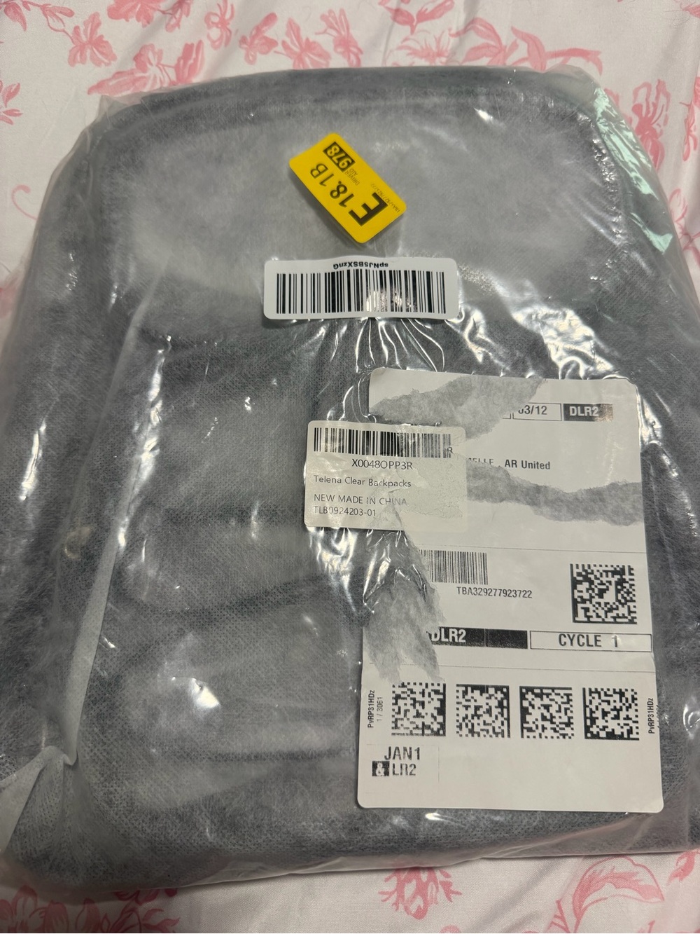 Clear Black PVC Backpack - Picture 6 of 6
